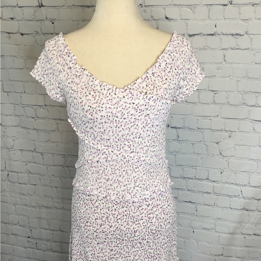 Steve Madden for BB Dakota White/lavender Floral Dress